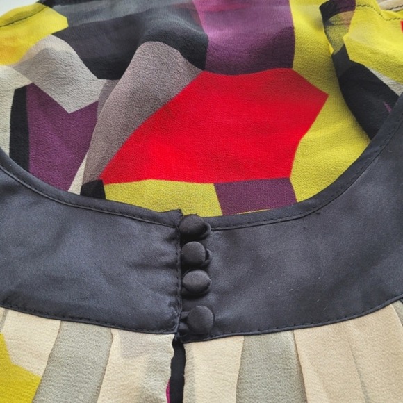 French Connection Silk Colorblock Cocktail Mini Dress Size 2 - Picture 7 of 11